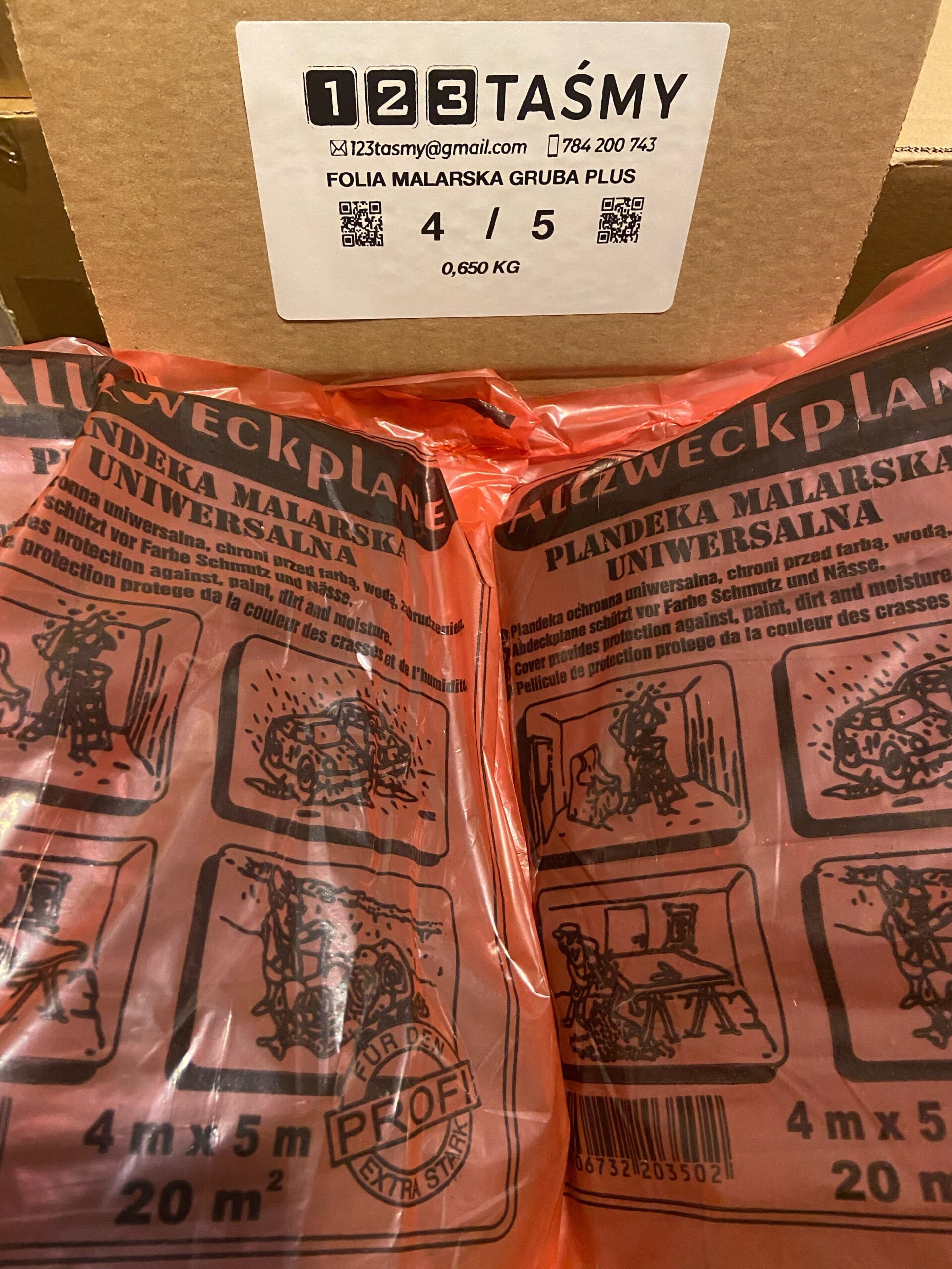 Folia malarska 4x5 Ekstra Mocna Gruba 750g