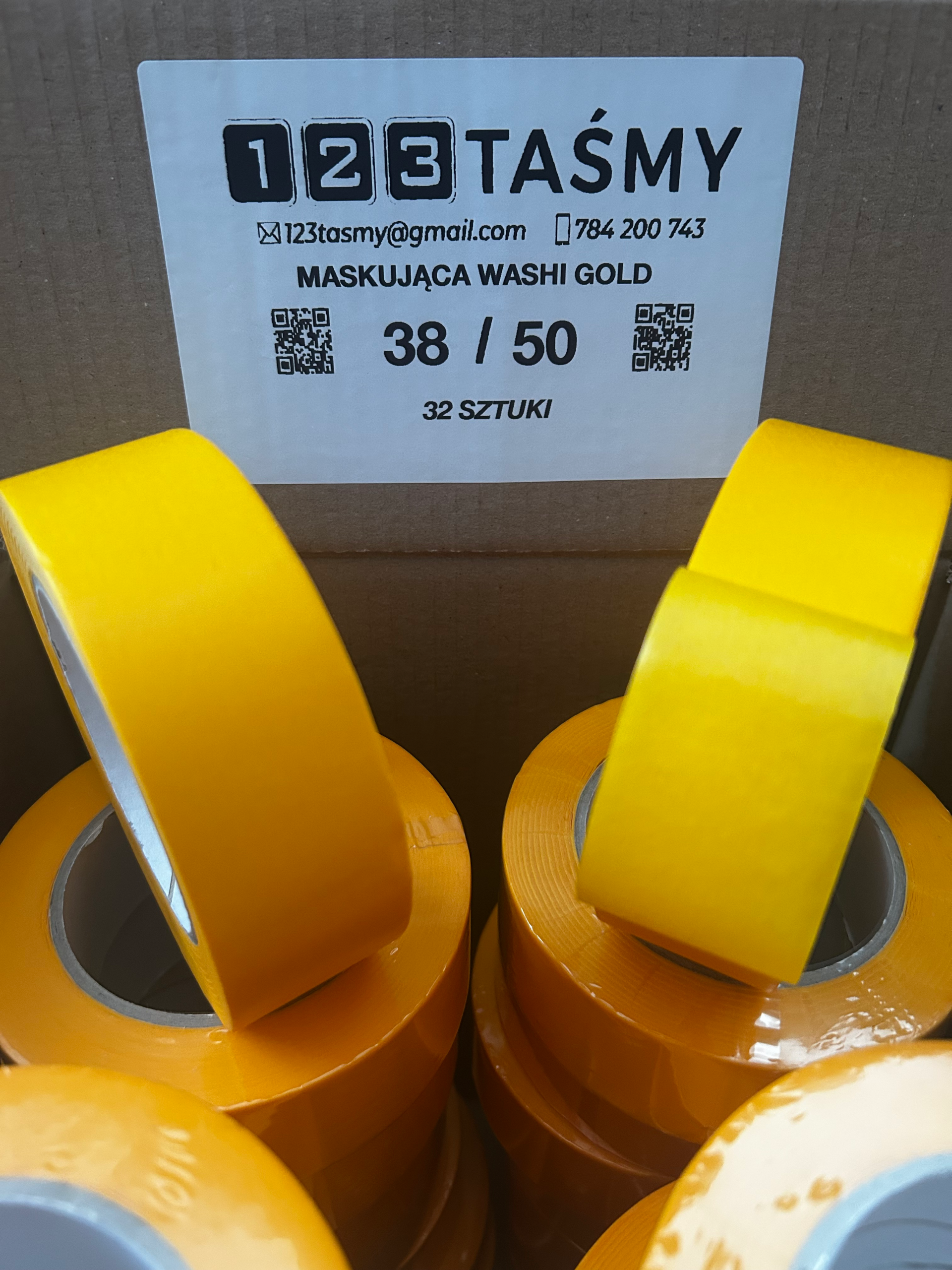 Taśma maskująca precyzyjna Washi Gold Plus 38/50m 90 µm