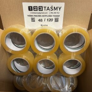 Taśma pakowa akrylowa transparent 48/120m
