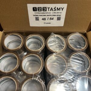 Taśma pakowa akrylowa brąz 48/54m