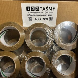 Taśma pakowa solvent brąz 48/120m