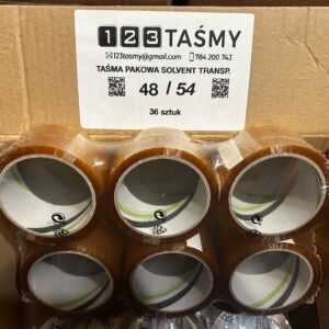 Taśma pakowa solvent transparent 48/54m