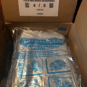 Folia malarska 4x5 Gruba 400g Bezbarwna