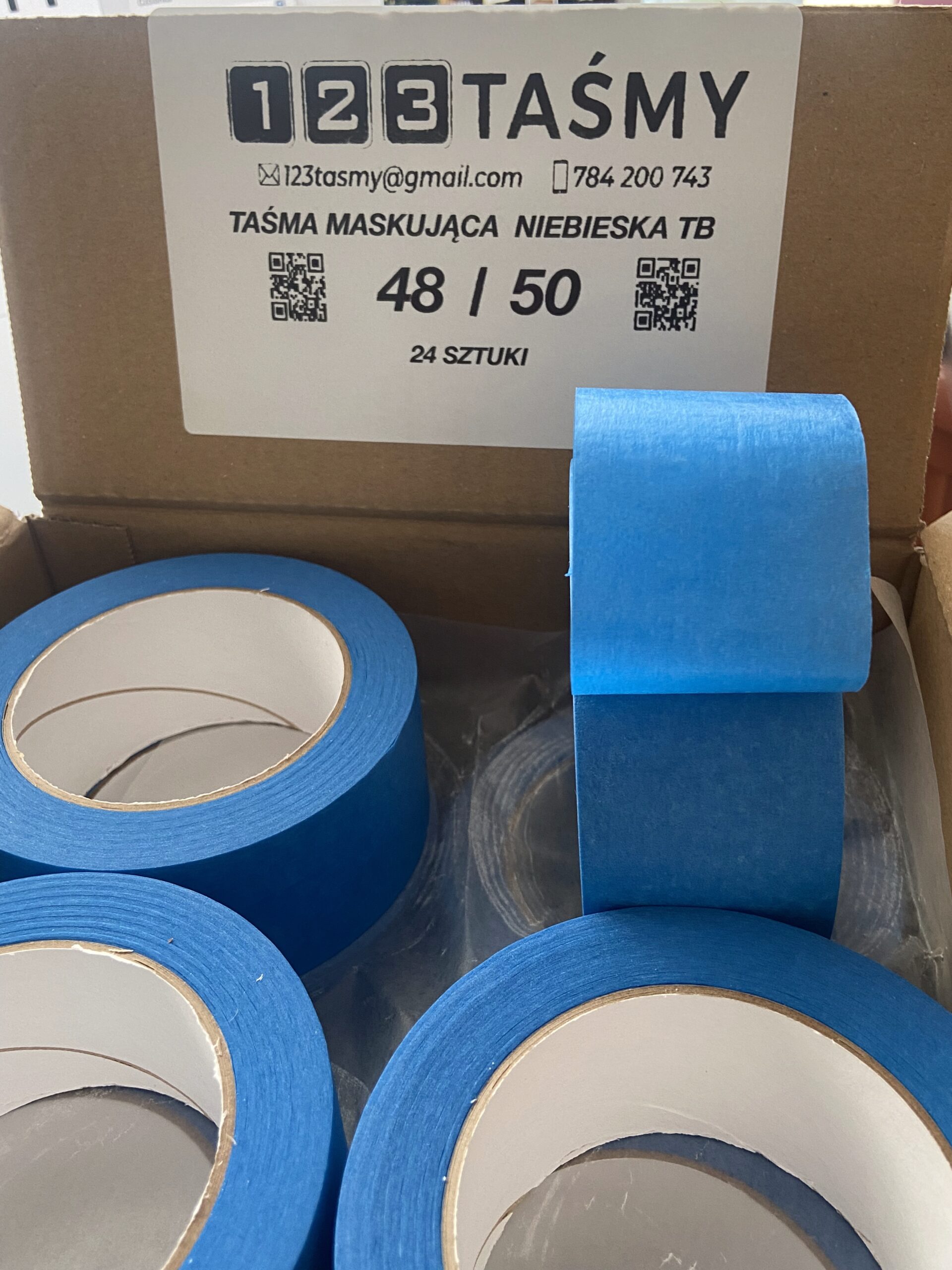 Taśma maskująca niebieska UV TB PL 48/50m 120 µm