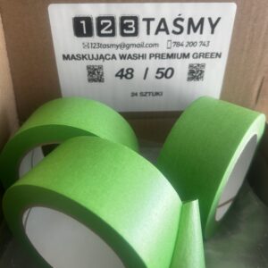 Taśma maskująca precyzyjna Washi Premium Zielona 48/50m 98µm